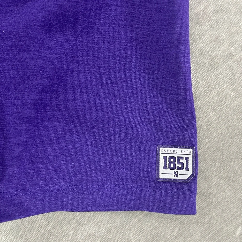 Northwestern Wildcats Under Armour Mens Large Purple Polo HeatGear Shirt